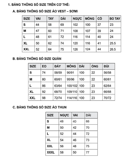 Hướng dẫn lấy số đo và chọn size đồng phục - anmac.vn