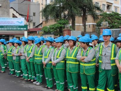Quần áo bảo hộ lao động cho công nhân vệ sinh môi trường