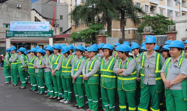 đồng phục bảo hộ lao động cho công nhân vệ sinh môi trường